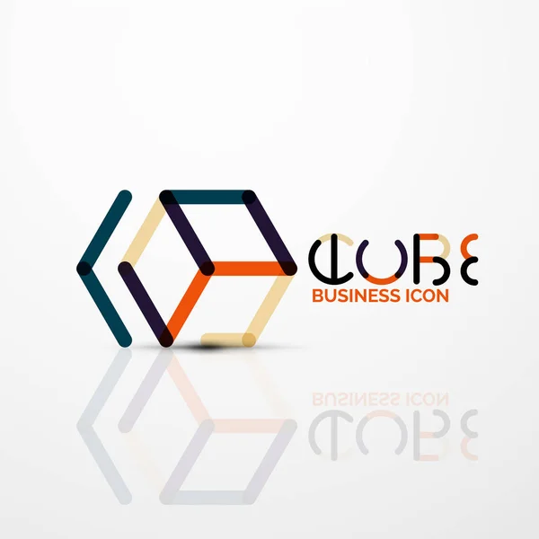 Logo konsep ide Cube, baris - Stok Vektor