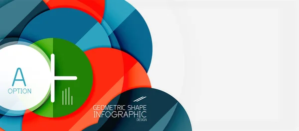 Барвисте геометричне коло сучасний абстрактний фон — стоковий вектор