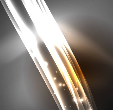 Enerji hatları, karanlıkta parlayan dalgalar vektör arka plan