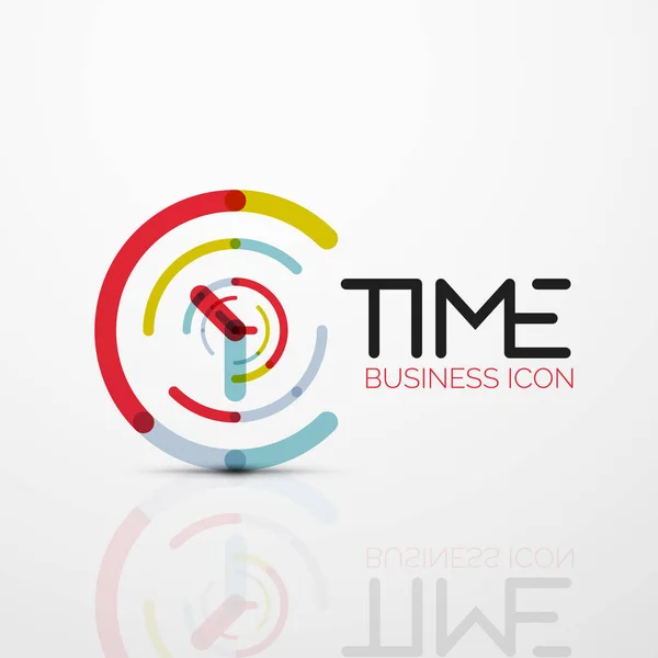 Векторная абстрактная идея логотипа, концепция времени или иконка бизнеса — стоковый вектор
