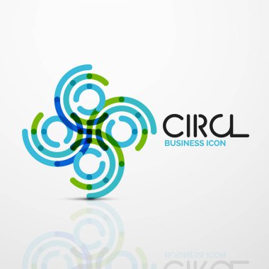 Soyut girdap satırları sembolü, daire logo simge