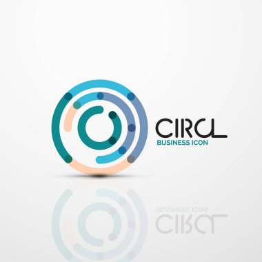 Soyut girdap satırları sembolü, daire logo simge