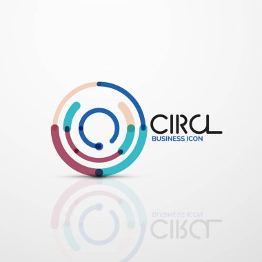 Soyut girdap satırları sembolü, daire logo simge