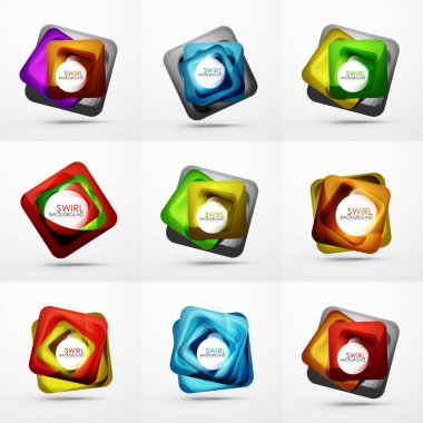 Soyut kare şekli arka planlar topluluğu