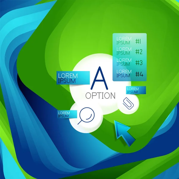 Roterande virvel fyrkantig bakgrund, färg rektanglar med stegmotor blandning effekt med prov infographics eller slogan. Business presentationsmall. Vector abstrakt bakgrund — Stock vektor