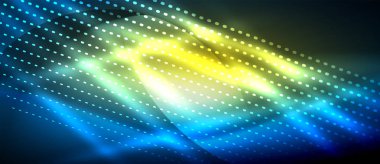 Neon pürüzsüz dalga dijital arka plan