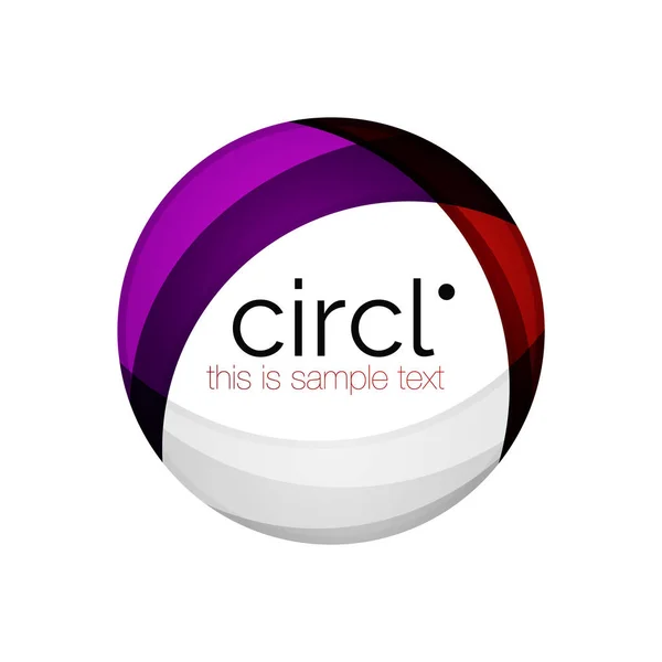 Чистый профессиональный красочный круг икона бизнеса — стоковый вектор