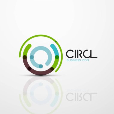 Soyut girdap satırları sembolü, daire logo simge