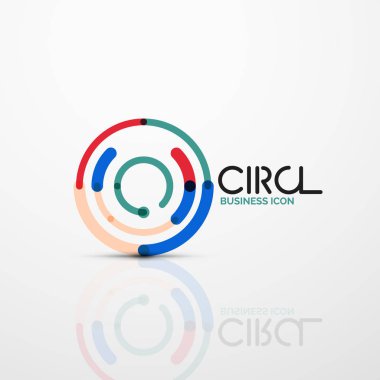 Soyut girdap satırları sembolü, daire logo simge