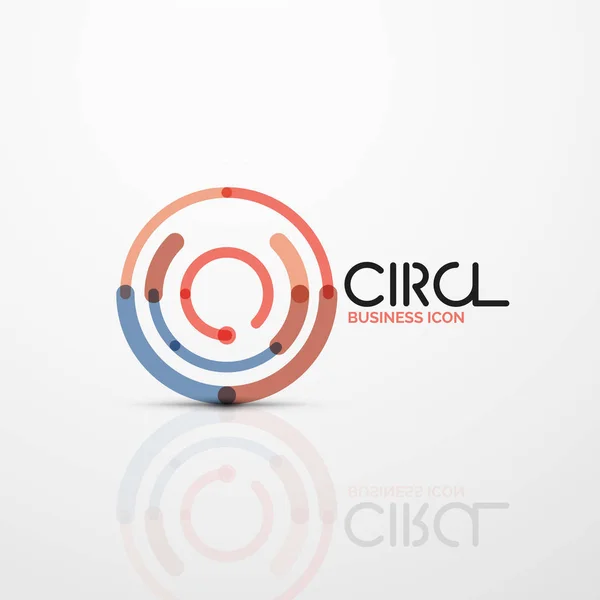 Abstrakta virvel linjer symbol, cirkel logo ikon — Stock vektor
