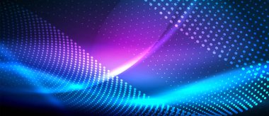 Neon pürüzsüz dalga dijital arka plan