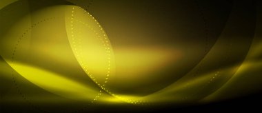 Parlayan dalga neon akan eğri arka plan vektör