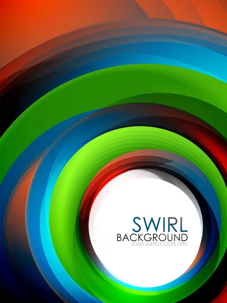 Spiraal swirl vloeiende lijnen, 3D-effect en abstracte achtergrond — Stockvector