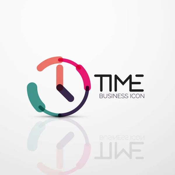 Vector ideia logotipo abstrato, conceito de tempo ou ícone do negócio relógio — Vetor de Stock