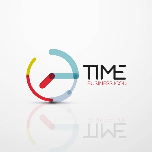 Idée de logo abstrait vectoriel, concept de temps ou icône d'entreprise horloge — Image vectorielle