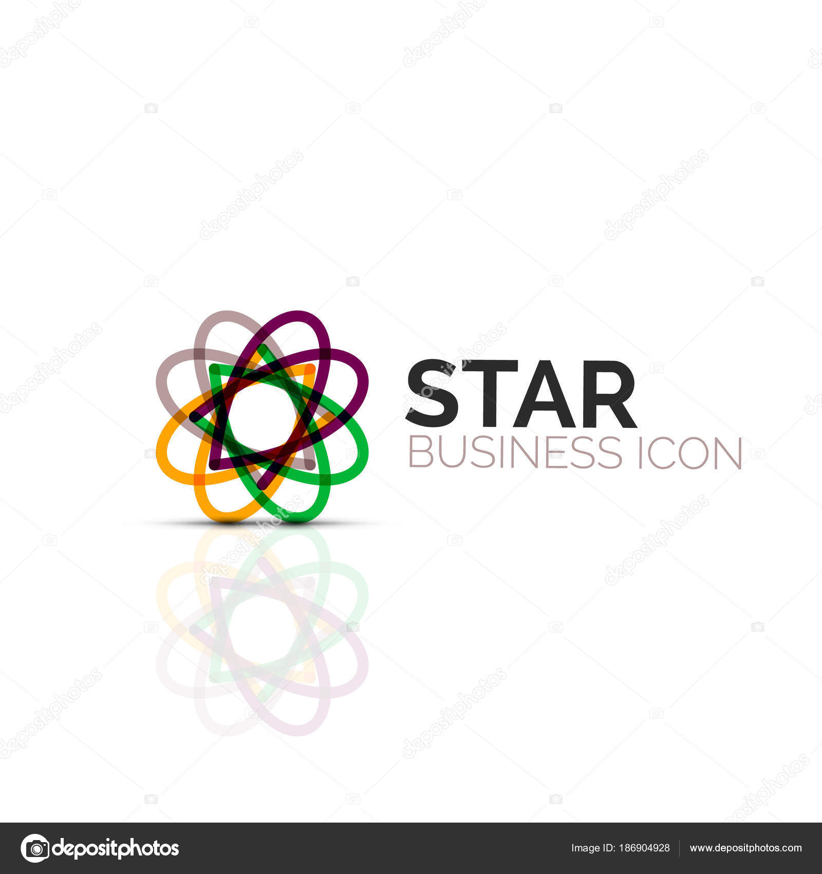 Astratto Fiore O Stella Icona Lineare Minimalista Sottile