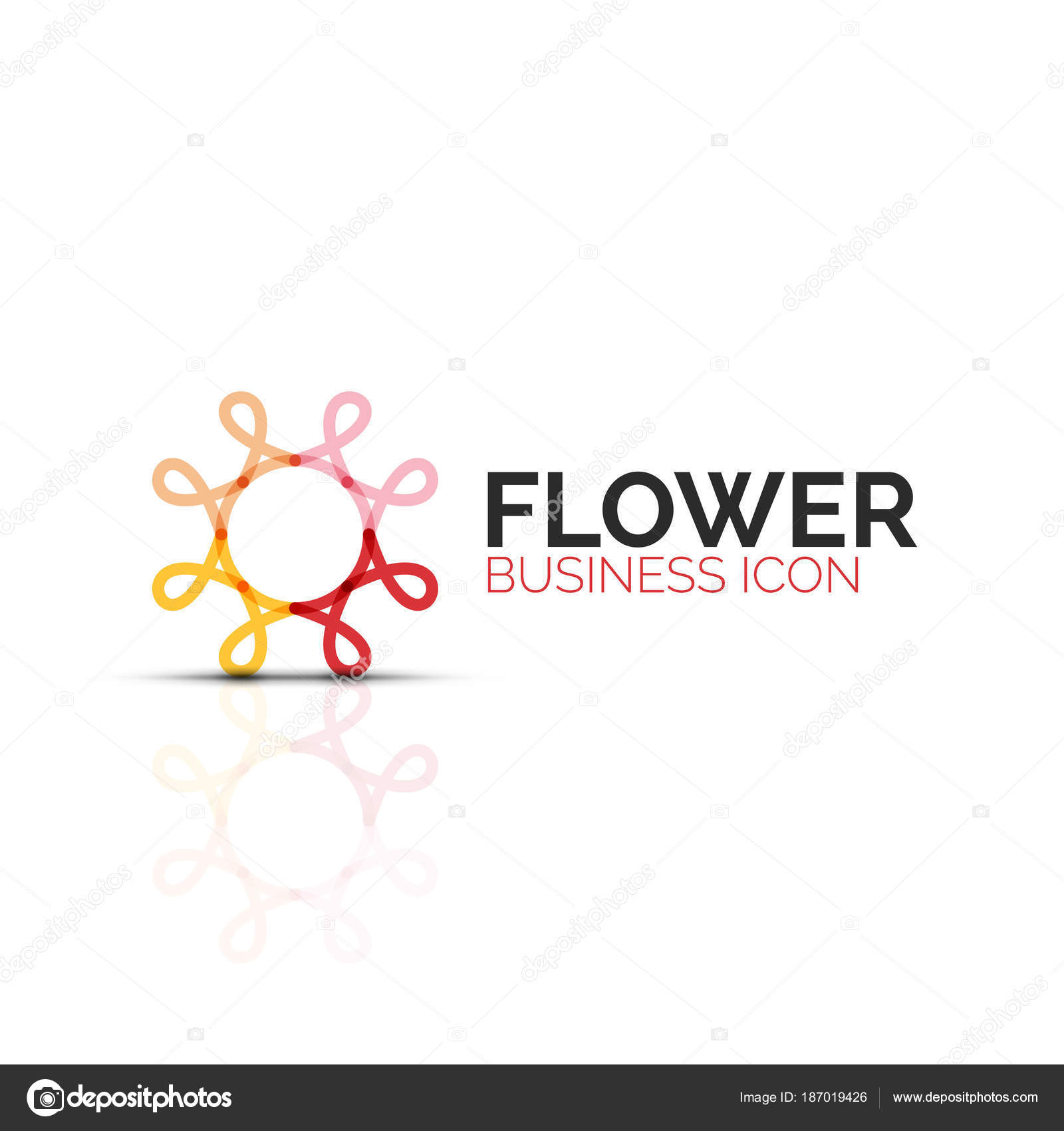 Astratto Fiore O Stella Icona Lineare Minimalista Sottile