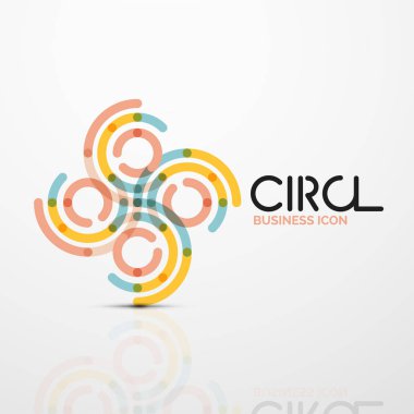 Soyut girdap satırları sembolü, daire logo simge