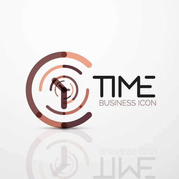 Vektör soyut logo fikri, zaman kavramı veya saat iş simgesi — Stok Vektör