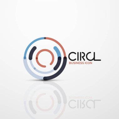 Soyut girdap satırları sembolü, daire logo simge