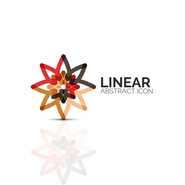 Abstraktní květina nebo hvězda minimalistický lineární ikonu, tenká linie geometrické Béčko pro obchodní ikonu design, abstraktní nebo znak — Stockový vektor