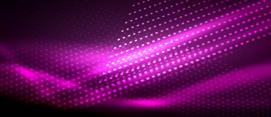 Neon mor pürüzsüz dalga dijital arka plan