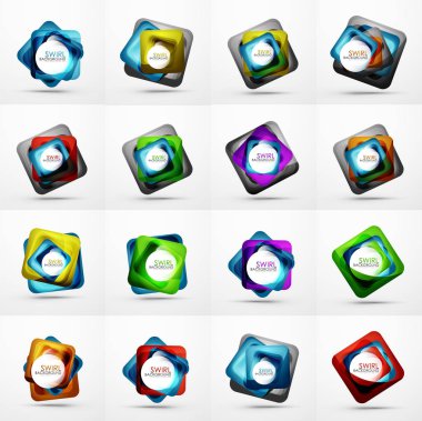 Daire web düzen - dijital techno küreler - web afiş, düğme veya simge metin ile. Parlak girdap renk soyut daire tasarım, renk halkalar ve gri metalik öğesi olan yüksek teknoloji futuristik simge