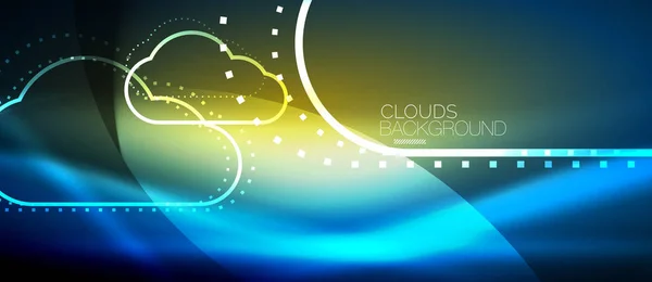 Cloud computing vectoriel, concept de stockage — Image vectorielle