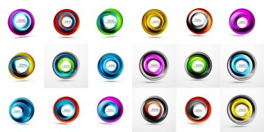 Vektör daire arka planlar, arka planlar şablonu girdap. Vektör arka mega toplama