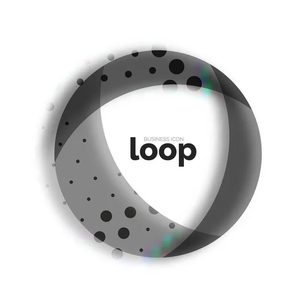 Lus cirkel business pictogram, met transparante kleur glasvormen gemaakt — Stockvector