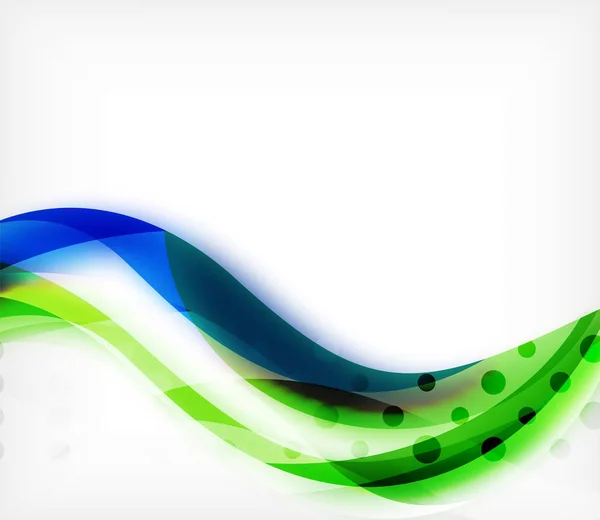 Vector colorido raya ondulada sobre fondo blanco con efectos borrosos. Vector digital techno abstract background — Archivo Imágenes Vectoriales