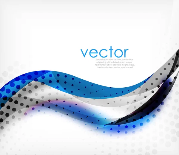 Vektor barevné vlnité pruhy na bílém pozadí s rozmazané efekty. Vektorové digitální techno abstraktní pozadí — Stockový vektor