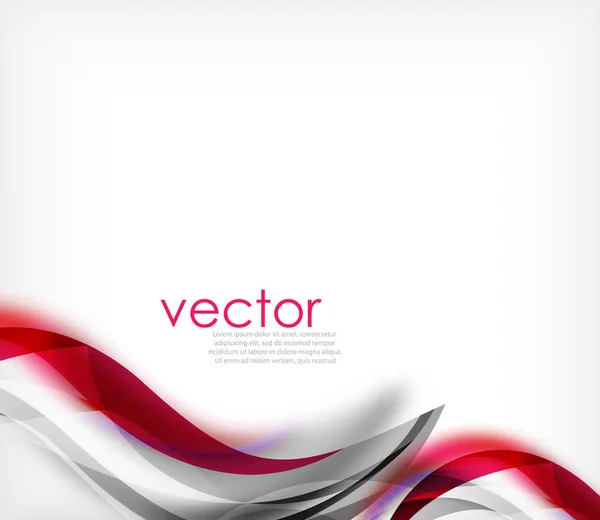 Vector colorful wavy stripe on white background with blurred effects. Vector digital techno abstract background — Stock Vector