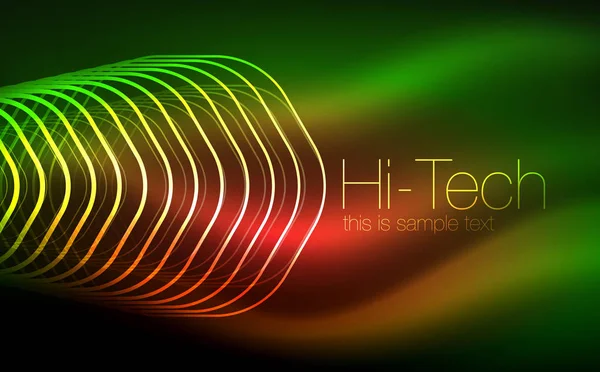 Esboço hexágonos, formas geométricas brilhantes, fundo abstrato techno digital —  Vetores de Stock