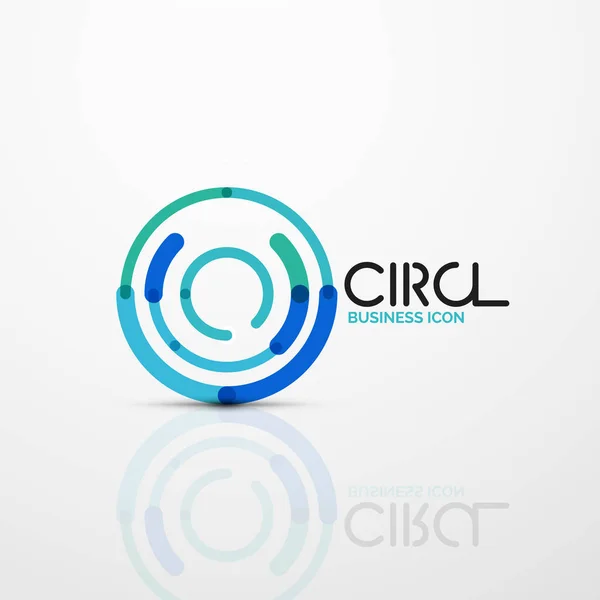 Αφηρημένη στροβιλισμού γραμμές σύμβολο, το εικονίδιο με το λογότυπο κύκλο — Διανυσματικό Αρχείο