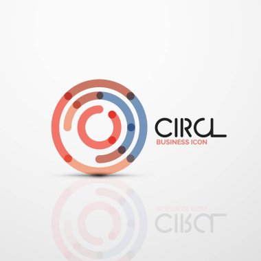 Soyut girdap satırları sembolü, daire logo simge