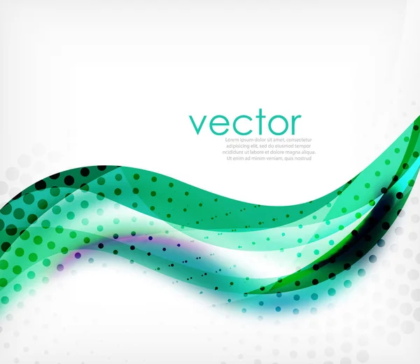Vektor bunte wellige Streifen auf weißem Hintergrund mit unscharfen Effekten. Vektor digitaler Techno abstrakter Hintergrund — Stockvektor