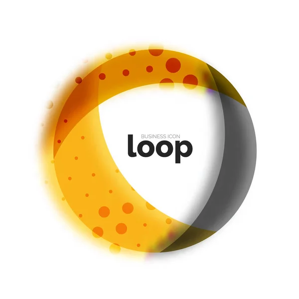 Lus cirkel business pictogram, met transparante kleur glasvormen gemaakt — Stockvector