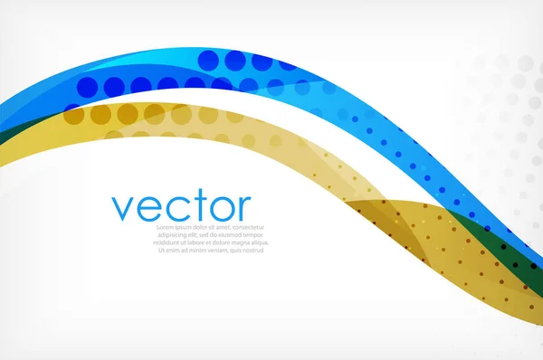 Negócios fundos abstratos corporativos, brochura de ondas ou modelos de design de folheto — Vetor de Stock