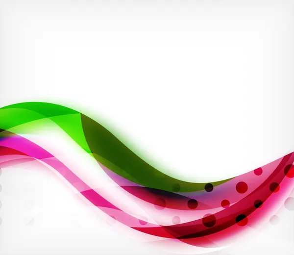 Vetor listra ondulada colorida no fundo branco com efeitos borrados. Vector digital techno fundo abstrato —  Vetores de Stock