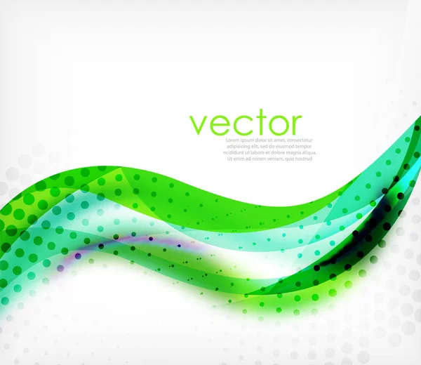 Vector colorful wavy stripe on white background with blurred effects. Vector digital techno abstract background — Stock Vector
