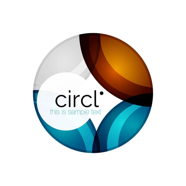 Icono de negocio de círculo colorido profesional limpio — Vector de stock