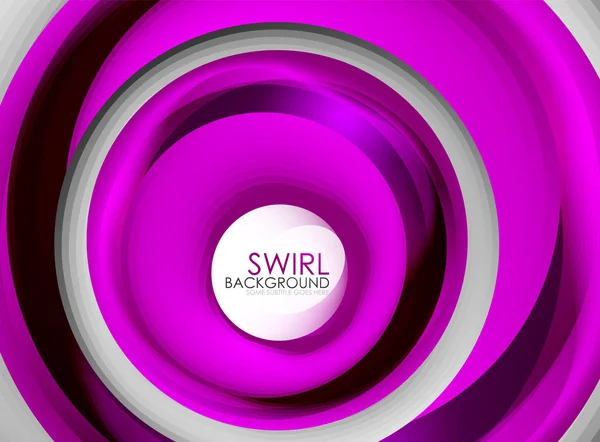 Spiraal swirl vloeiende lijnen 3D-vector abstracte digitale beweging achtergrondontwerp. Roterende concept — Stockvector