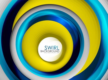 Sarmal girdap akan 3d vektör soyut dijital hareket arka plan tasarım hatları. Dönen kavramı