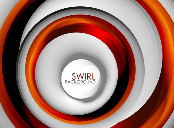 Spiraal swirl vloeiende lijnen 3D-vector abstracte digitale beweging achtergrondontwerp. Roterende concept — Stockvector