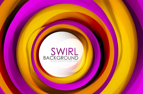 Spiral swirl flowing lines 3d vector abstract digital motion background design. Rotating concept — Stock Vector