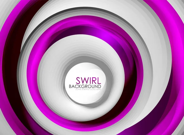 Spiraal swirl vloeiende lijnen 3D-vector abstracte digitale beweging achtergrondontwerp. Roterende concept — Stockvector