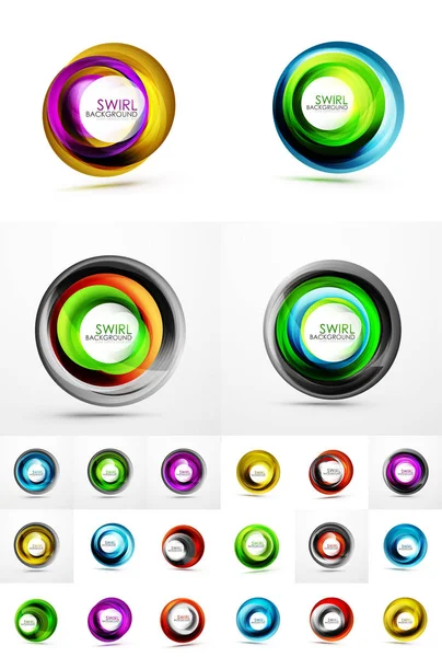 Set of swirl abstract backgrounds — Stock Vector