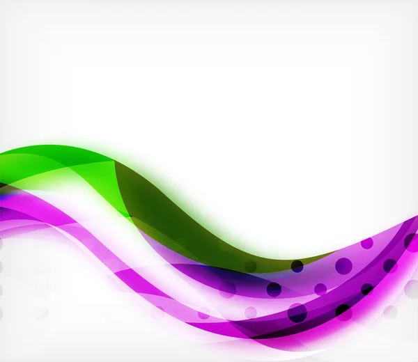 Bande ondulée vectorielle colorée sur fond blanc avec des effets flous. Vecteur numérique techno fond abstrait — Image vectorielle