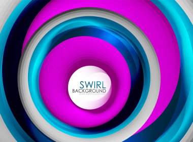 Sarmal girdap akan 3d vektör soyut dijital hareket arka plan tasarım hatları. Dönen kavramı